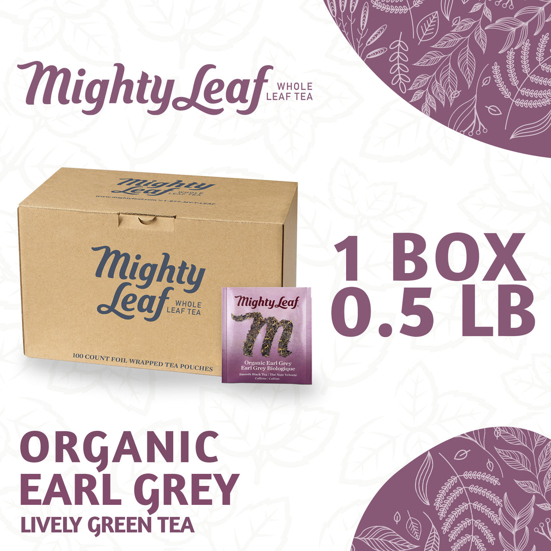 Mighty Leaf Tea Organic Earl Grey 100 Tea Pouches