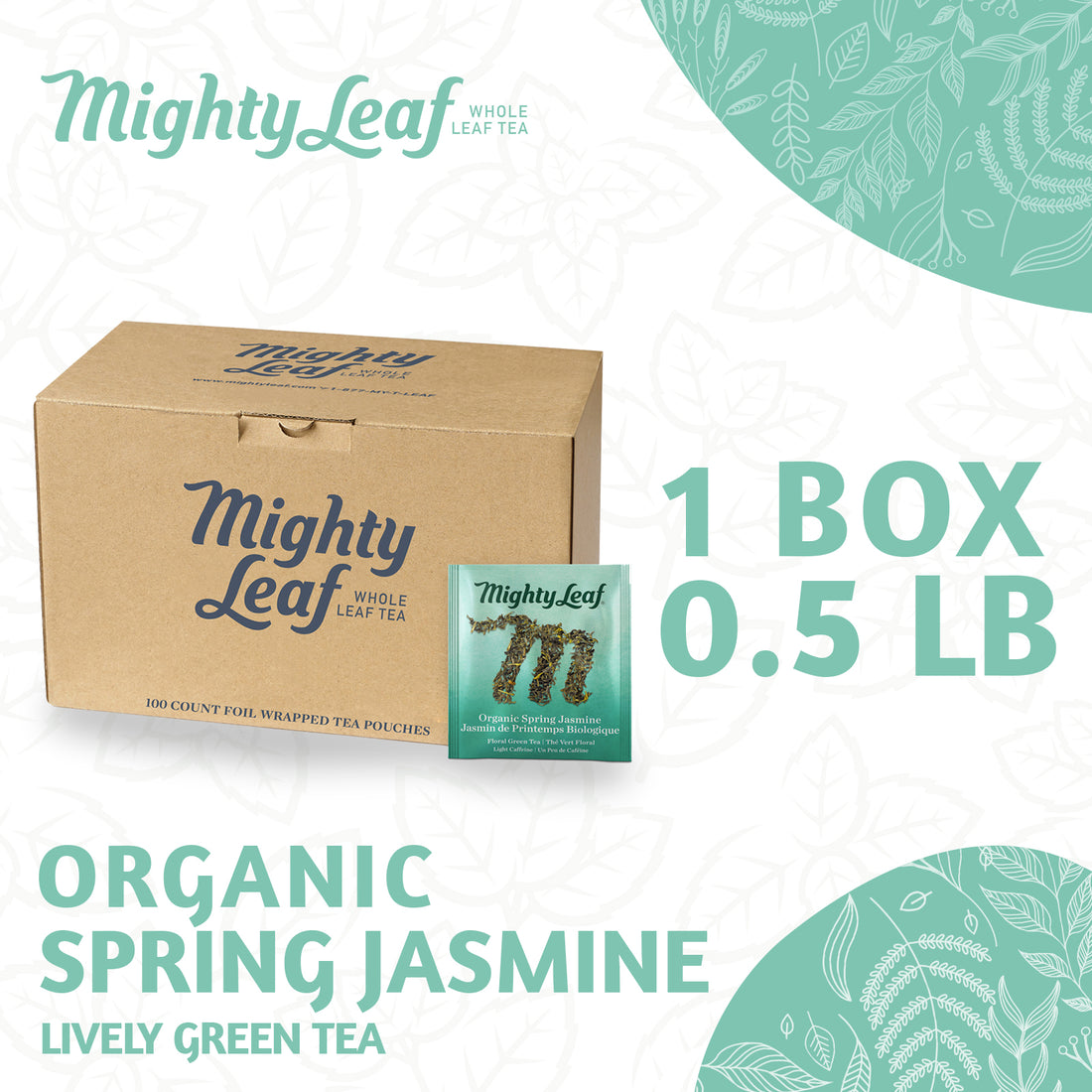 Mighty Leaf Organic Spring Jasmine X 100 Tea Pouches