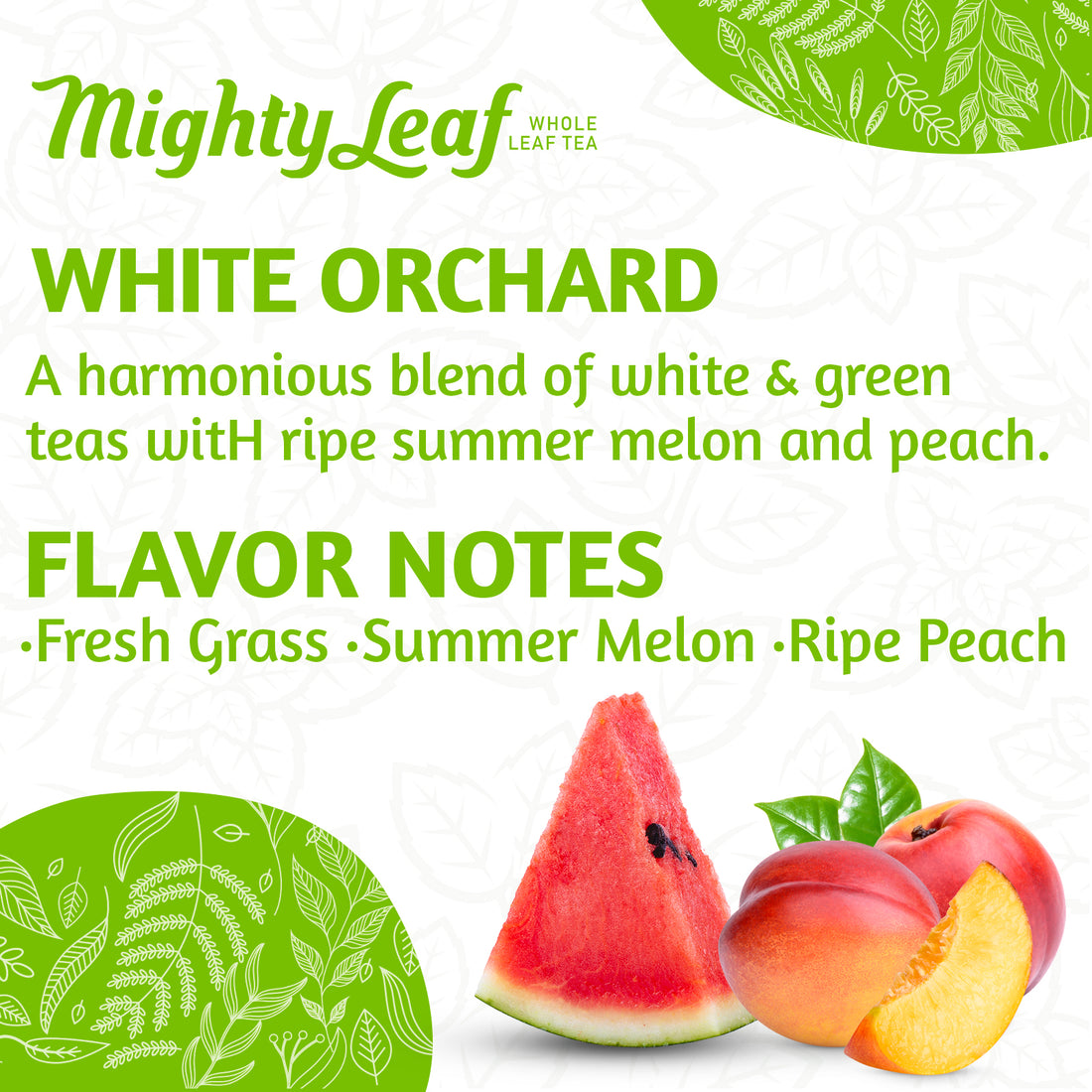 Mighty Leaf Tea White Orchard Tea Pouches