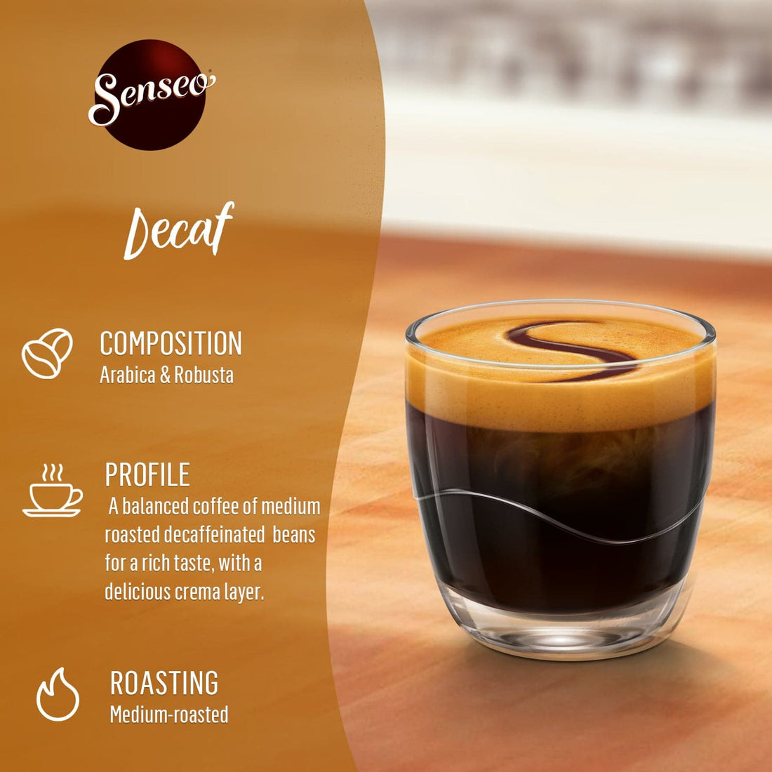 Senseo® Decaf Coffee Pads, Medium Roast