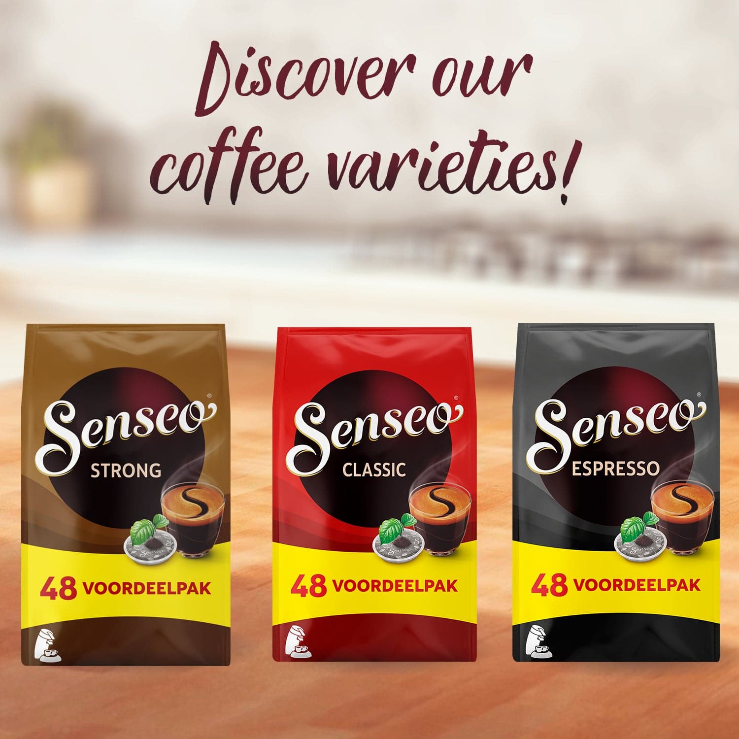 Senseo Decaf Coffee Pads - 48 x 10 Pods Pack | Smooth & Caffeine-Free
