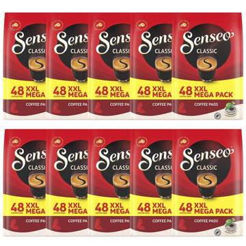 Senseo Classic Coffee Pads - 48 x 10 Pack | Smooth & Balanced Coffee