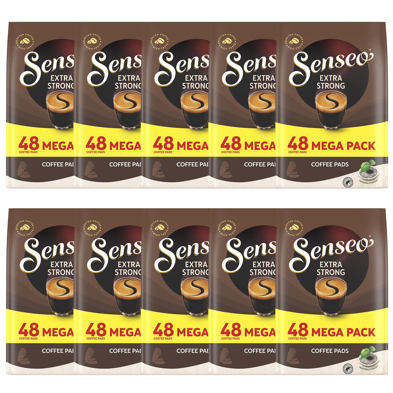 Senseo Extra Strong Coffee Pads - 48 x 10 Pods Pack | Intense Coffee