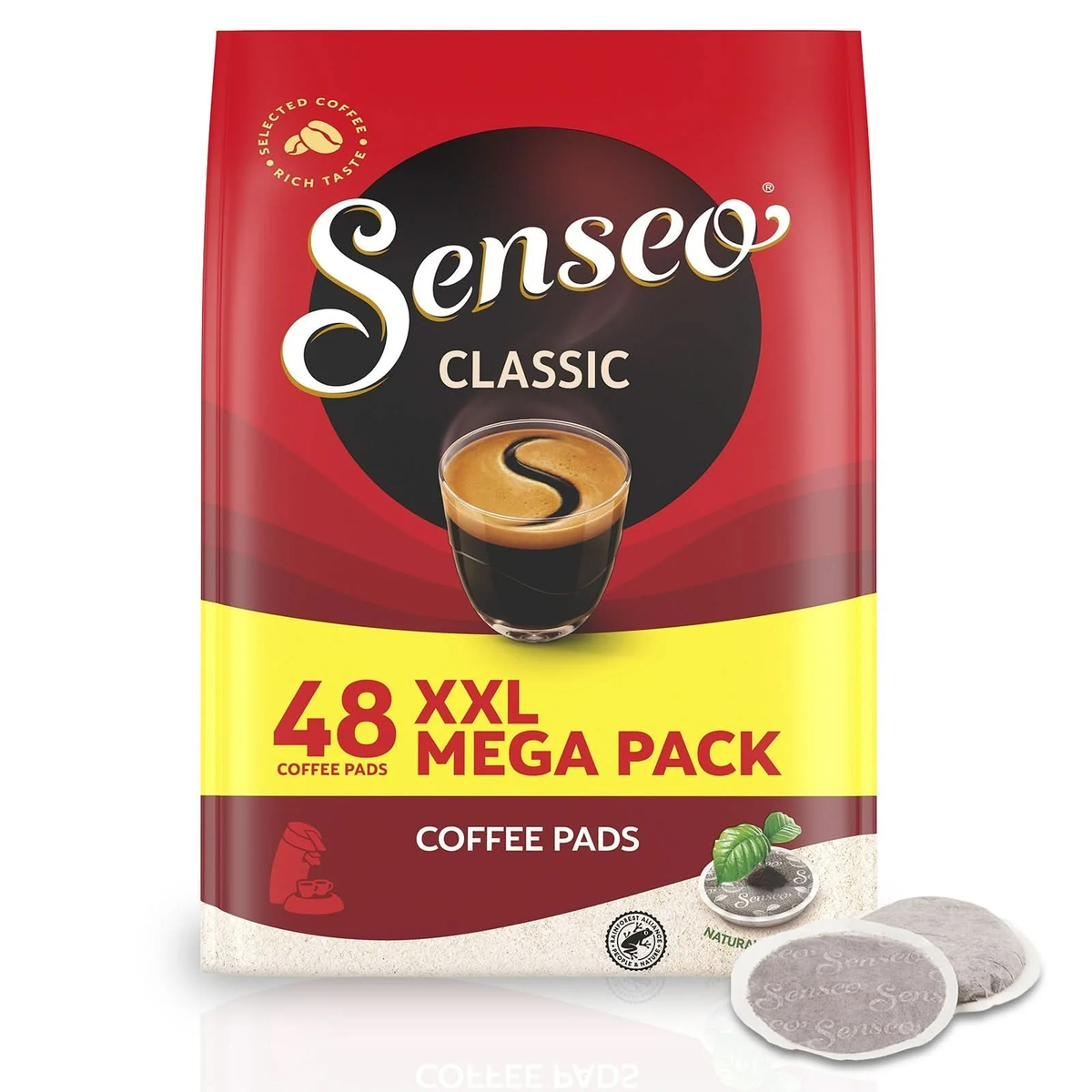 Senseo Classic Medium Roast Coffee Pods – 144 Count (3 x 48) BBD 6 March 2027