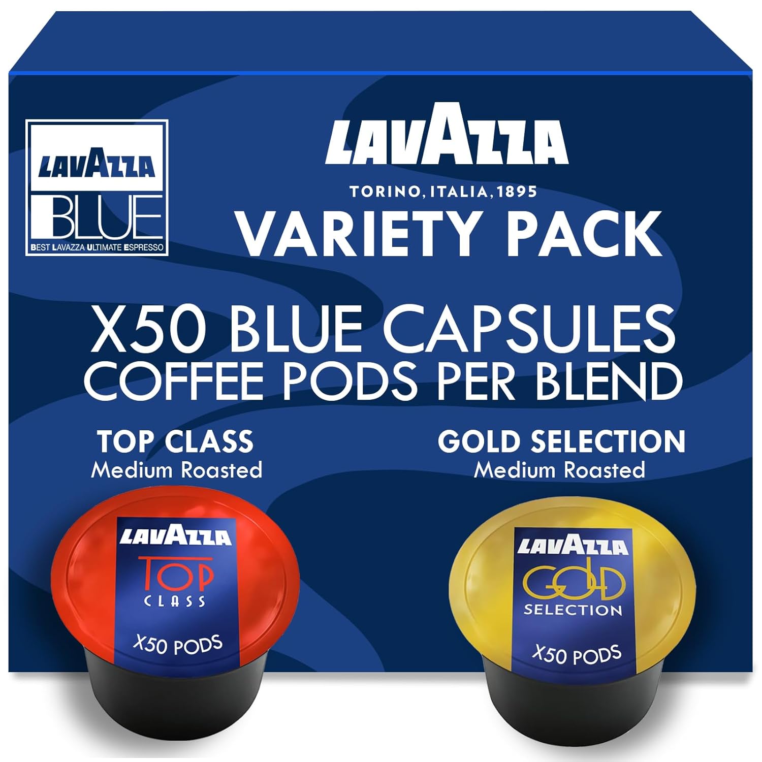 Lavazza Blue 100 Capsules - Top Class & Gold (50 Each)