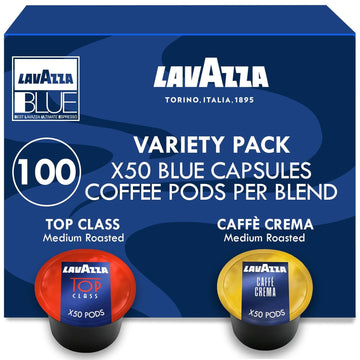 Lavazza Blue 100 Capsules - Top Class & Caffe Crema (50 Each)