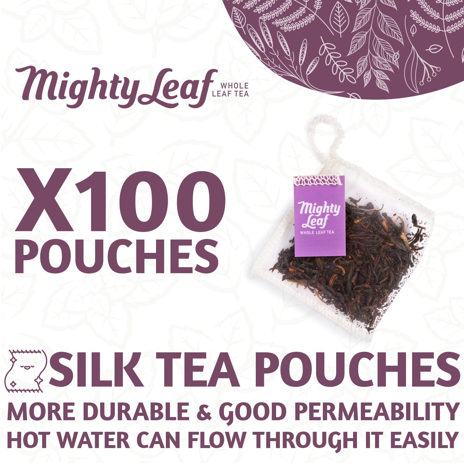 Mighty Leaf Earl Grey Tea - 100 Pouches | Premium Black Tea Bergamot