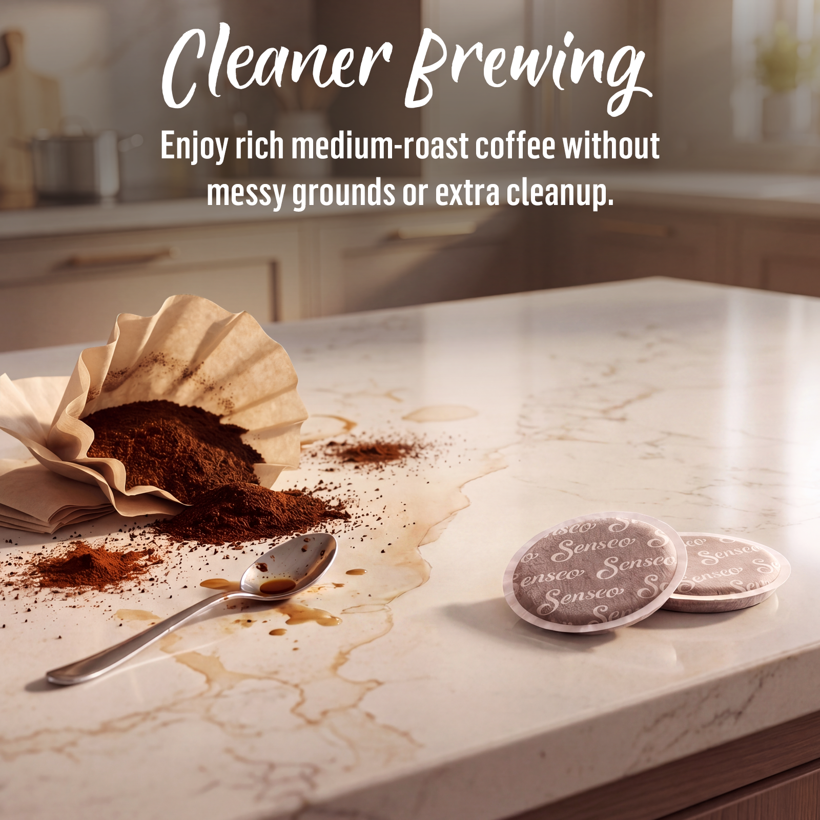 PeleCom Coffee Machine Compatible With Senseo Coffee Pods + Senseo Classic - coffee image