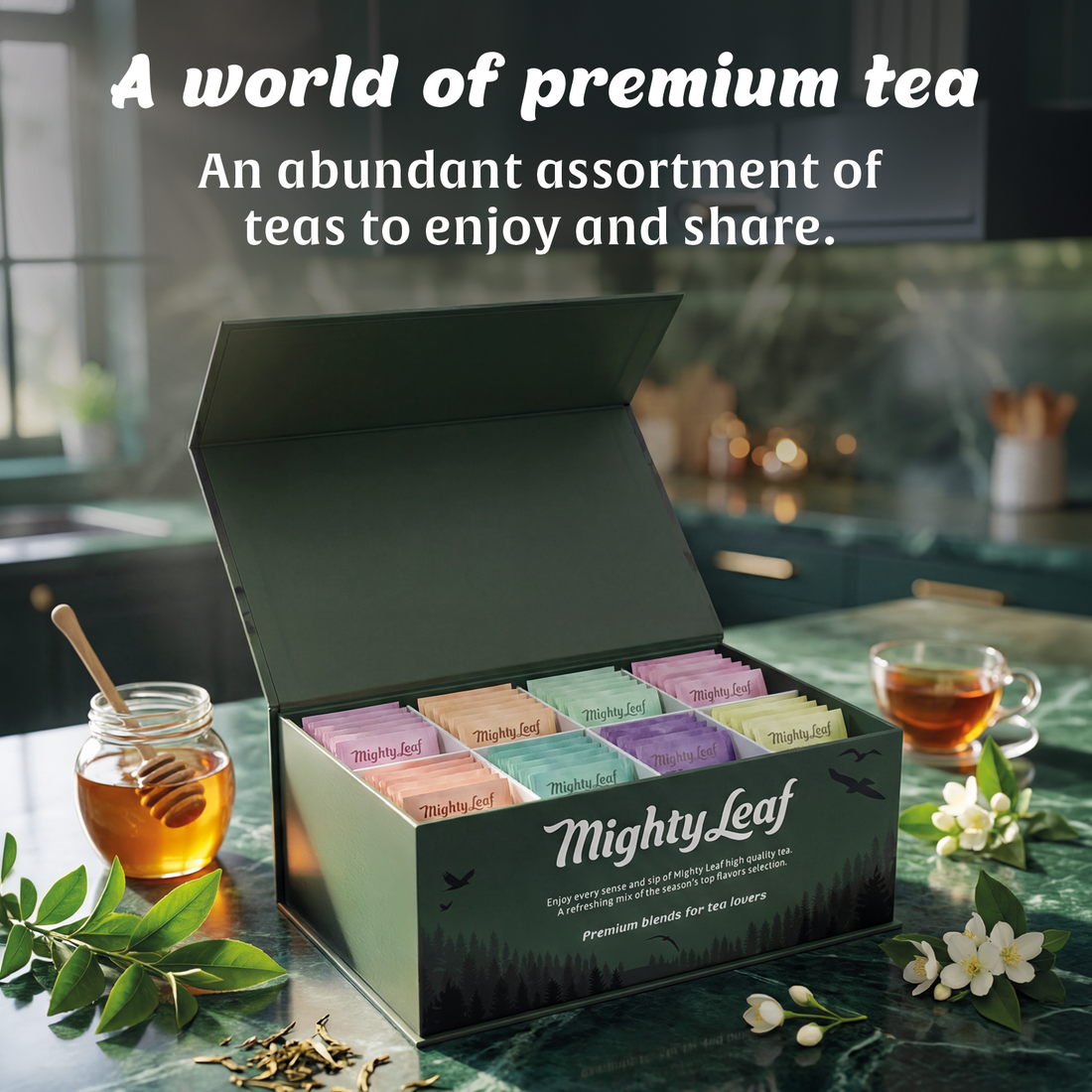 Mighty Leaf Organic Tea Gift Box - 40 Count (8 Flavors)