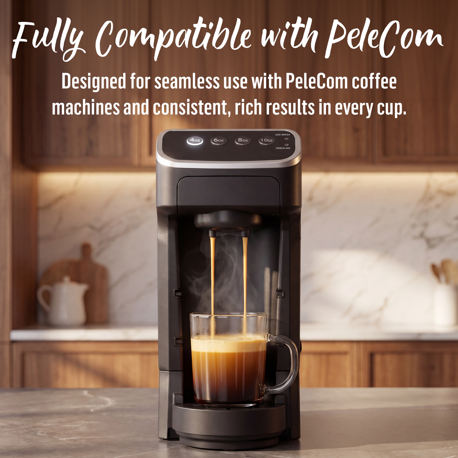 PeleCom Coffee Machine Compatible With Senseo Coffee Pods + Senseo Extra Strong - coffee image