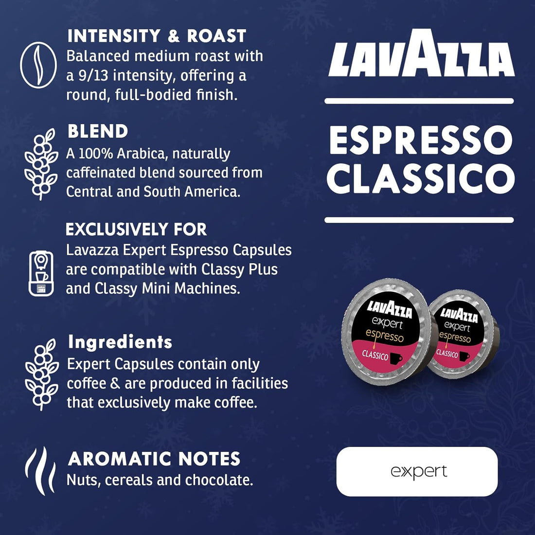 Lavazza Classy Mini + 72 Classico Expert Capsules