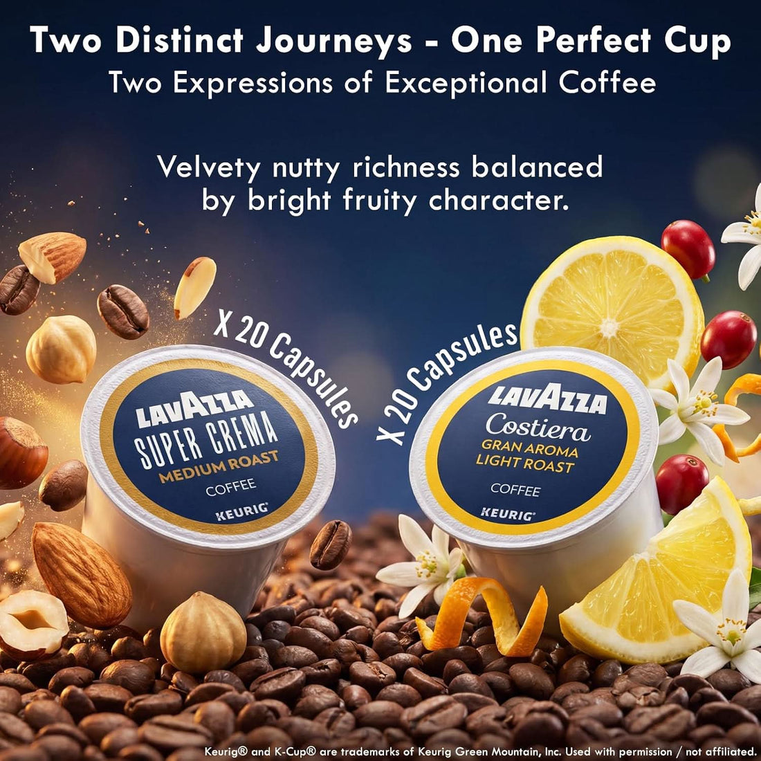 Lavazza Super Crema & Costiera Gran Aroma K-Cups - 40 Count