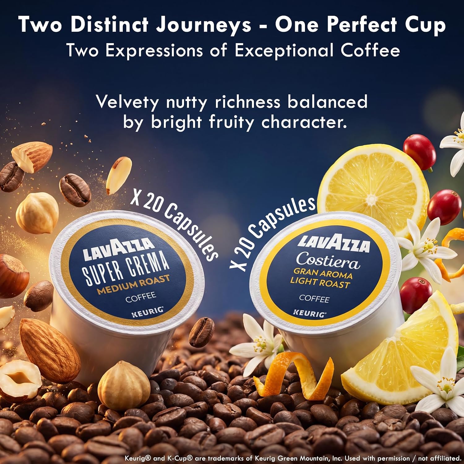 Lavazza Super Crema & Costiera Gran Aroma K-Cups - 40 Count
