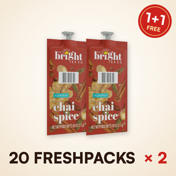 1+1 FREE: 40 FLAVIA Bright Tea Co. Chai Spice Freshpacks, best before Nov 8, 2026