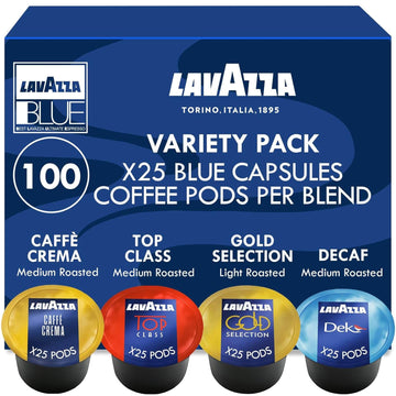 Lavazza Blue Variety Pack 2, 100 Capsules, 4 Flavours, 25 Capsules Each