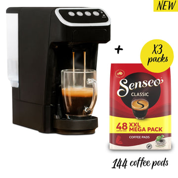 PeleCom Coffee Machine Compatible With Senseo Coffee Pods + Senseo Classic