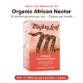 Mighty Leaf Organic African Nectar 15 stitched pouches box; 1+1 FREE = 2 bundles of 3 boxes, best before Mar 26, 2027