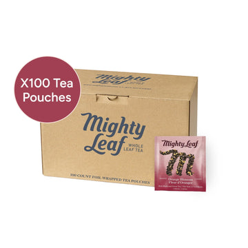 Mighty Leaf Tea Orange Blossom - 100 Pouches | Rich Black Tea with Citrus