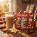 FLAVIA Bright Tea Co. Chai Spice Freshpacks: cinematic scene with a cup of tea, best before Nov 8, 2026