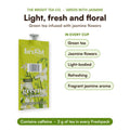 FLAVIA Bright Tea Co. Green Tea with Jasmine Freshpacks: tasting notes and ingredients, best before Dec 24, 2026
