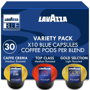 Lavazza Blue 30 Capsules - Top, Gold, Caffe Crema (10 Each)