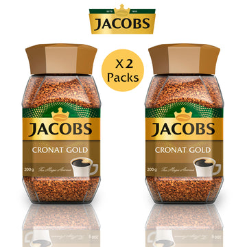 Jacobs Cronat Gold Instant Coffee Pack of 2, 200 G Each
